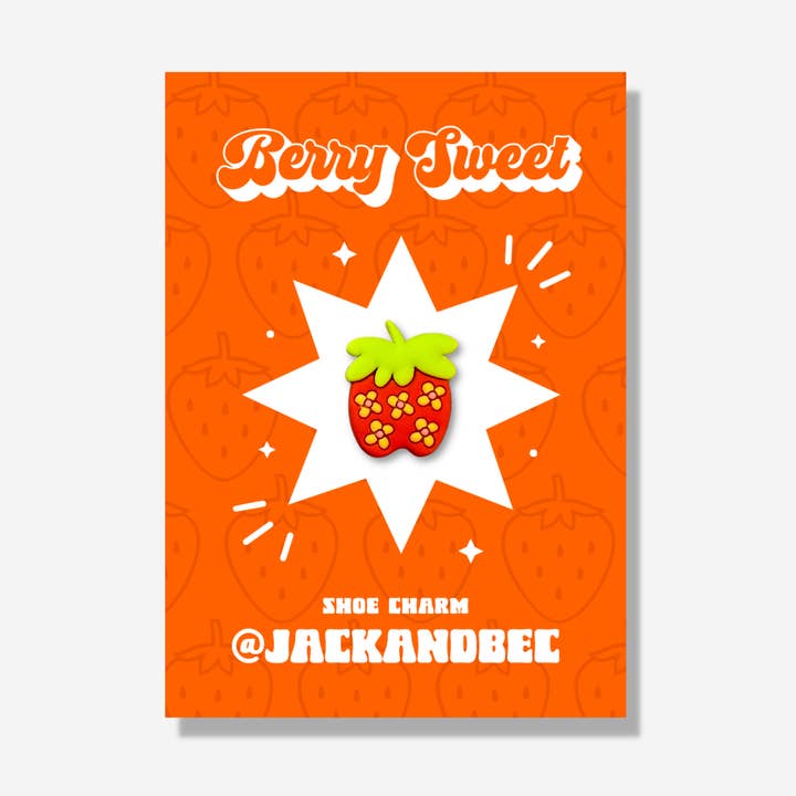 Schuhanhänger „Berry Sweet Fruit Snacks“ für den Großhandel von Jack and Bec