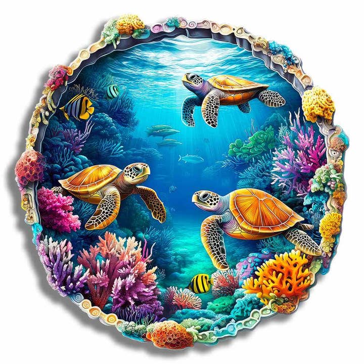 Vibrant Underwater Sealife - Jigsaw Puzzle for wholesale by Crafthub