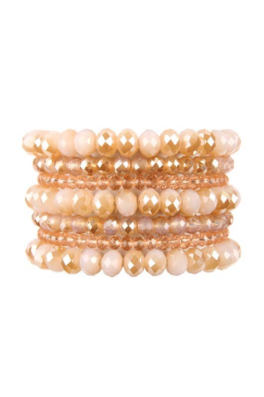 Love and Repeat - Wholesale Beaded Bracelet - SEVEN LINES GLASS BEADS STRETCH BRACELET6