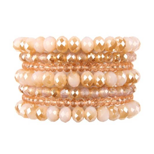 Love and Repeat - Wholesale Beaded Bracelet - SEVEN LINES GLASS BEADS STRETCH BRACELET6