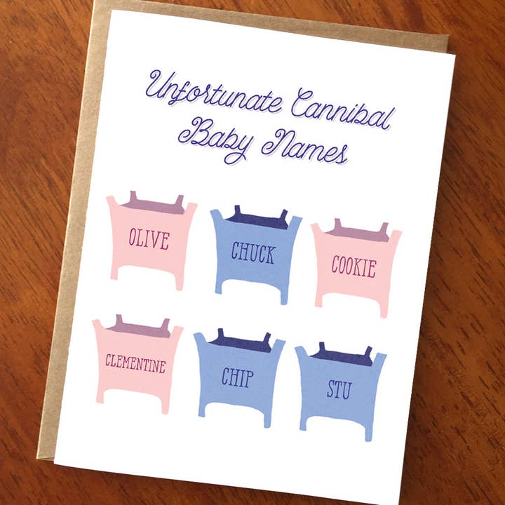 A Zillion Dollars – Engroshandel Babykort – Funny Baby Card; Uheldige kannibal Baby Navne; Saracstic Funny Card; Nye forældre