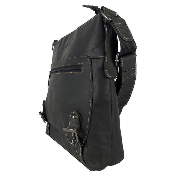 Arrigo – Großhandel Schultertasche – Unisex – Arrigo Unisex-Schultertasche aus Büffelleder, 3 Farben7