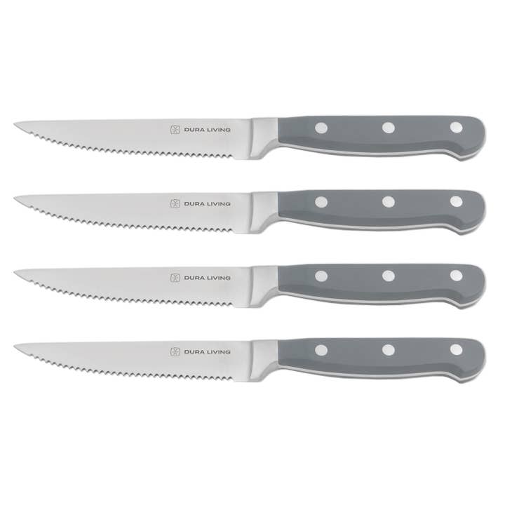 Superior Set of 4 Steak Knives - Gray for wholesale by Dura Living LLC