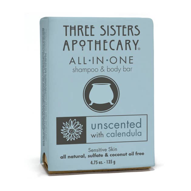 Champú y barra corporal todo en uno sin perfume con caléndula para venta al por mayor de Soap Cauldron