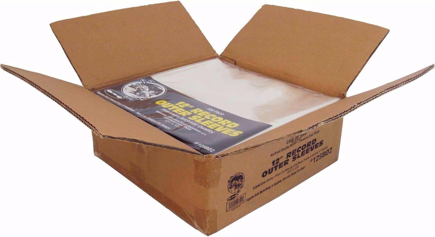 Square Deal Recordings & Supplies - Venta al por mayor Accesorio de música - Fundas exteriores de vinilo para discos LP de 12 pulgadas de grosor, transparentes, BOPP6