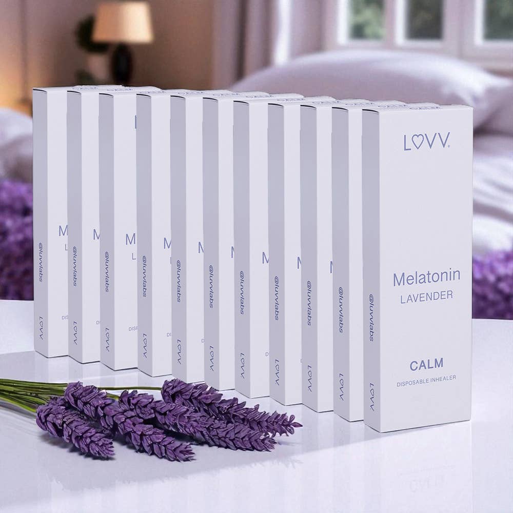 10 LUVV CALM Melatonin Infused Lavender Flavored Inhealers for wholesale by LUVV Labs