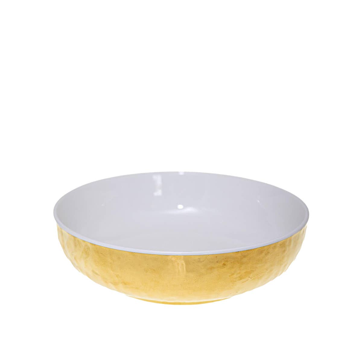 AULICA – wholesale Serveringsskål – Vit och Guld Salladsskål 25cm0