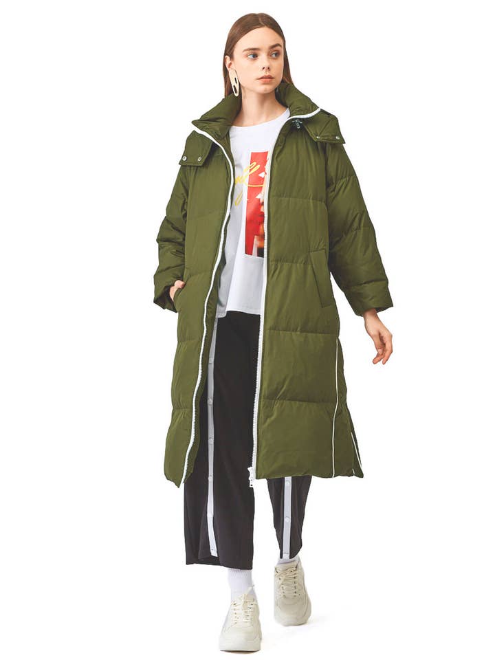 Urlazh - Wholesale Coat - Women's - Goose Down Quilted Hooded Puffer Coat1