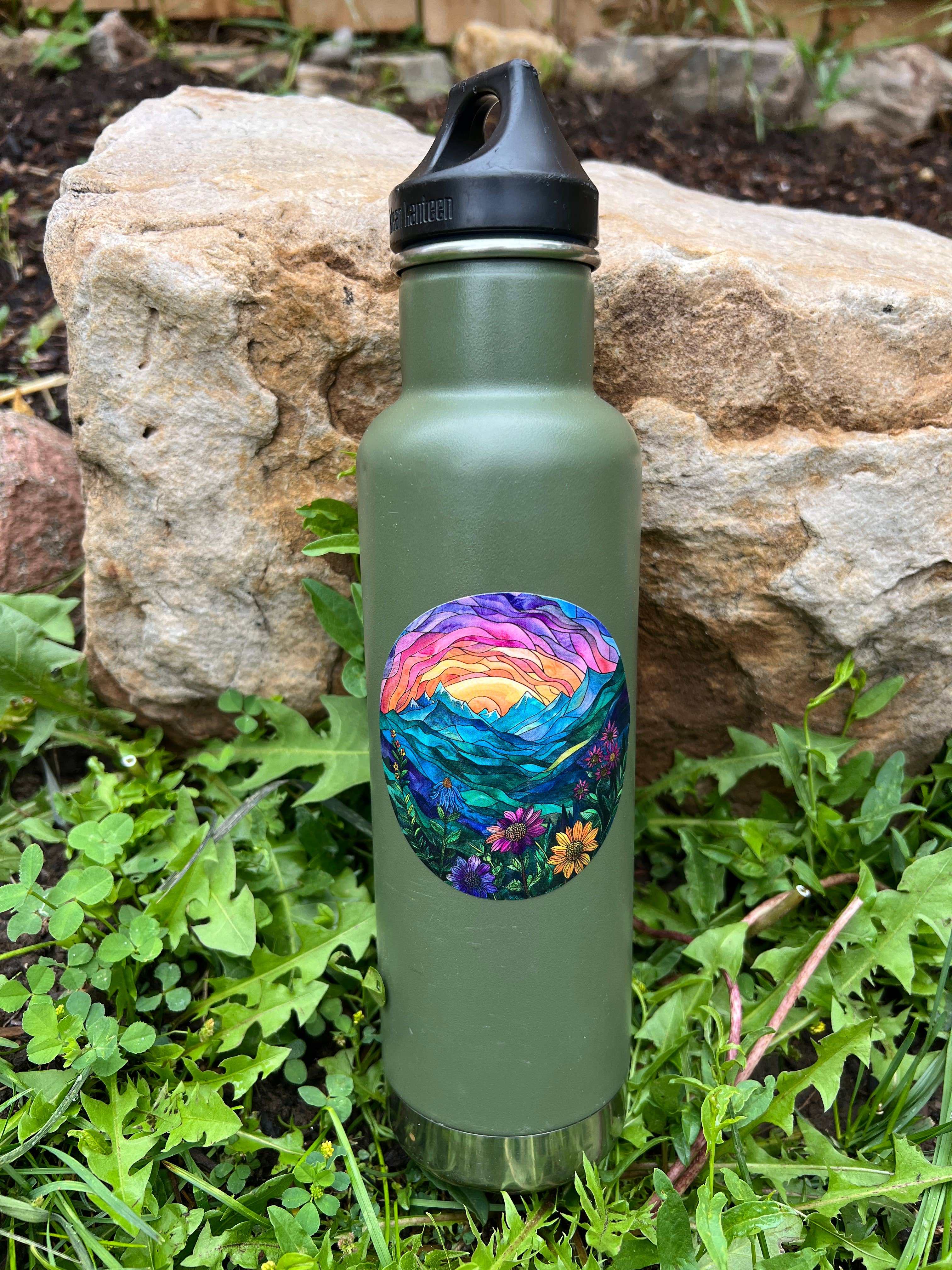 Sticker Art - Vendita all'ingrosso Adesivo - Adesivo Montagne Colorate - resistente alla lavastoviglie1