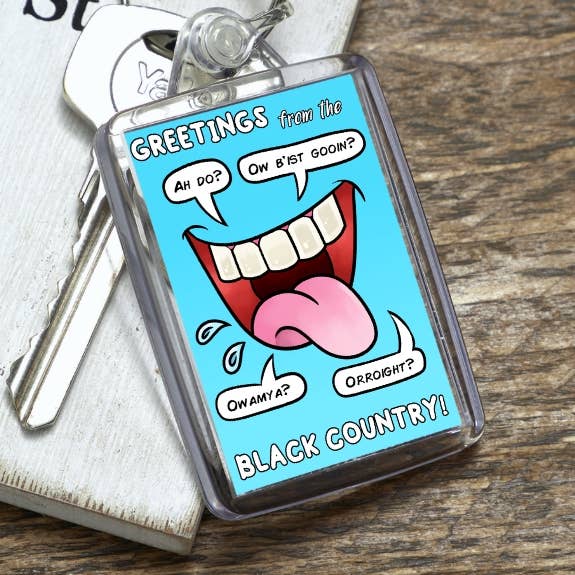 Greetings from the Black Country! Keyring for wholesale by Black Country Cards