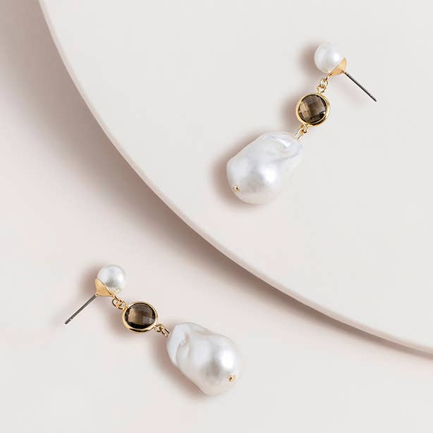 Fancy Pearl and Gem Earrings for wholesale by Super Amazing