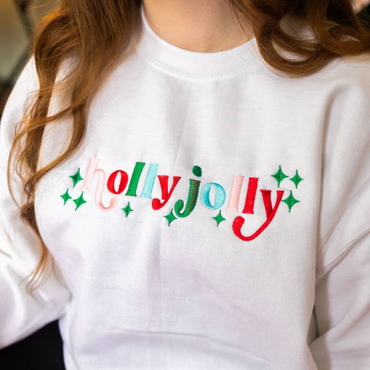 Christmas Sweatshirt, Christmas Apparel, Embroidered for wholesale by Bash