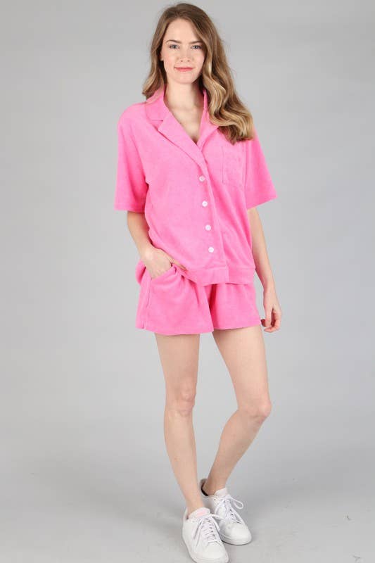 Peace Love Line - Wholesale Shorts - Women's - TOWEL TERRY SOFT POCKET SHORTS8