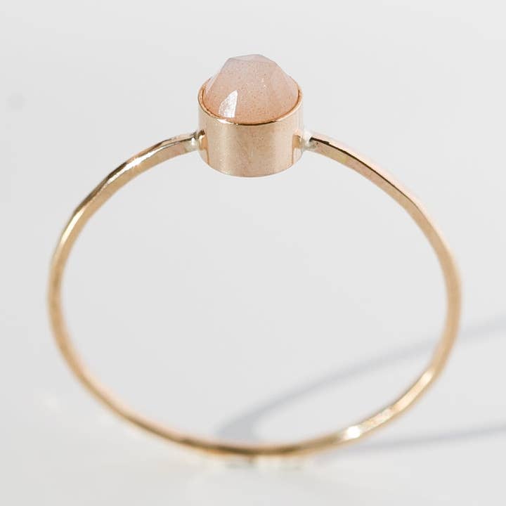Peach Moonstone Ring for wholesale by AHNE