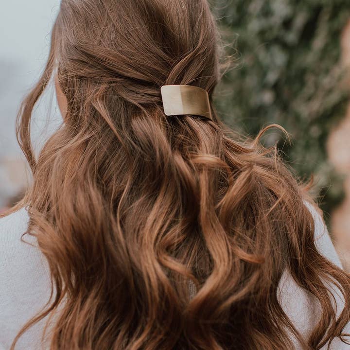 Denim & Daisy - Wholesale Barrette - Women's - Gold Bar Barrette Hair Clip