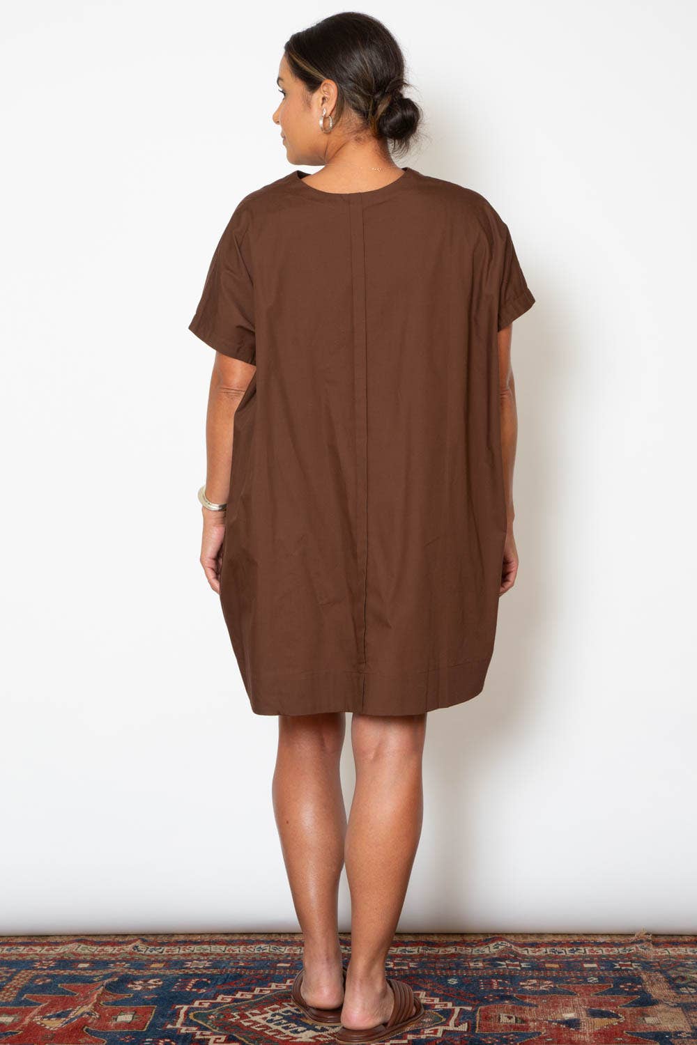 Chocolate Poplin Mary Dress for wholesale on Faire1