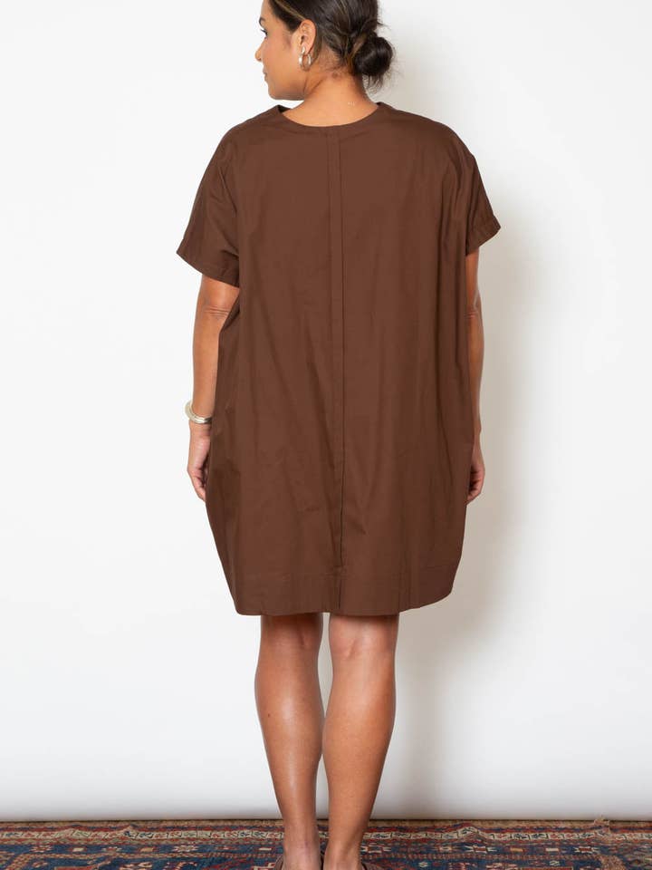Chocolate Poplin Mary Dress for wholesale on Faire1