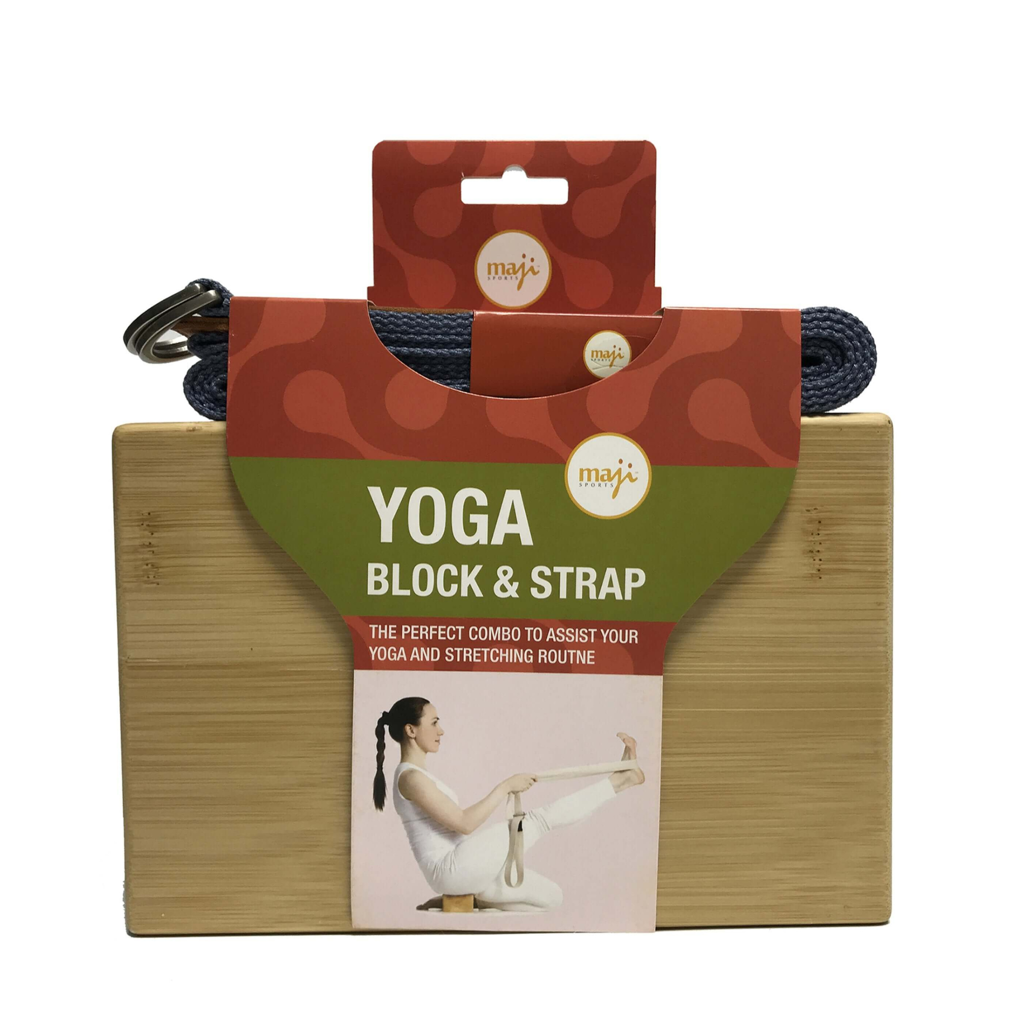 JupiterGear - Wholesale Yoga Strap/Band - Maji Sports Bamboo Yoga Block & Strap Combo5