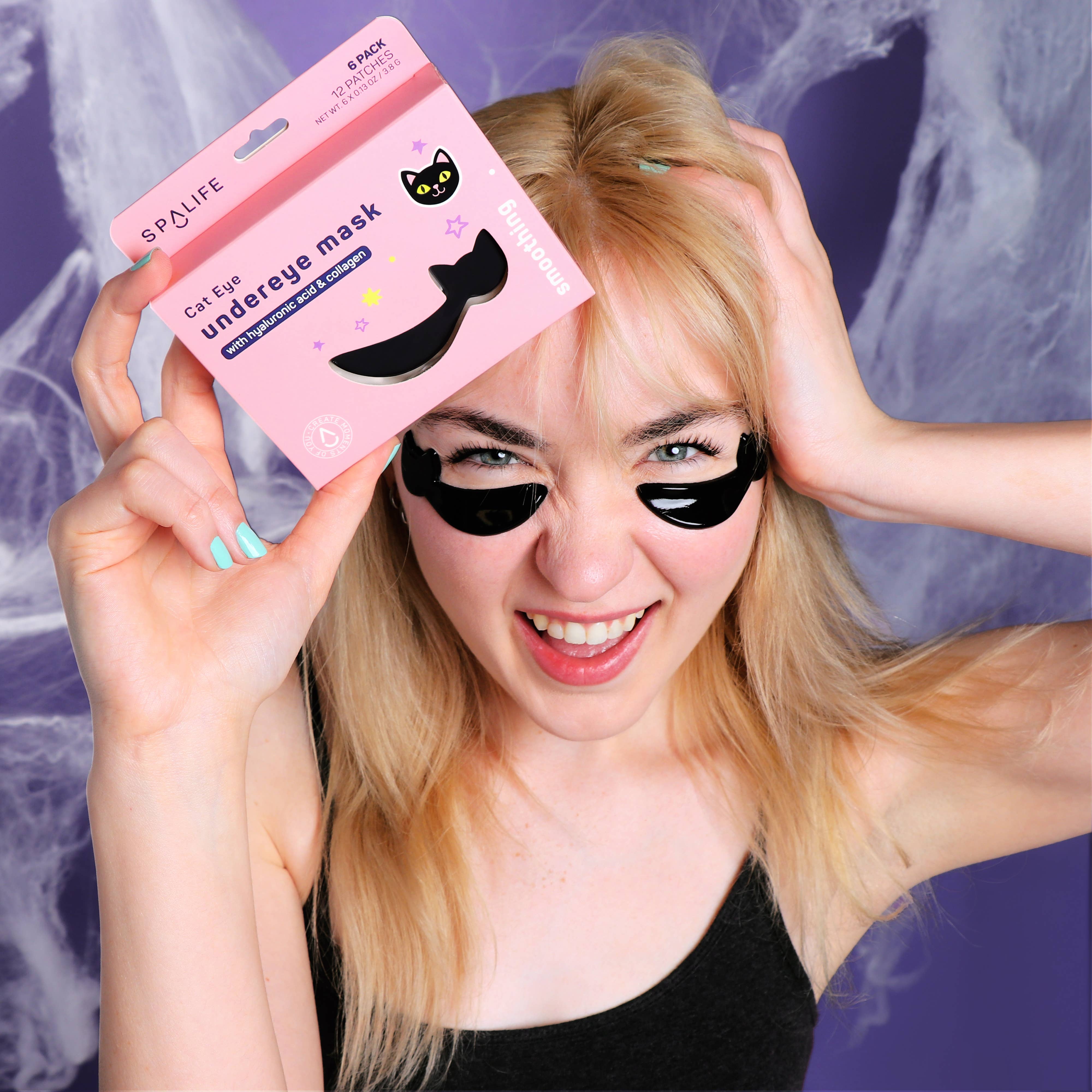 My Spa Life - Wholesale Eye Treatment Mask - Halloween Cat Eye Smoothing Undereye Masks - 6 Pairs1