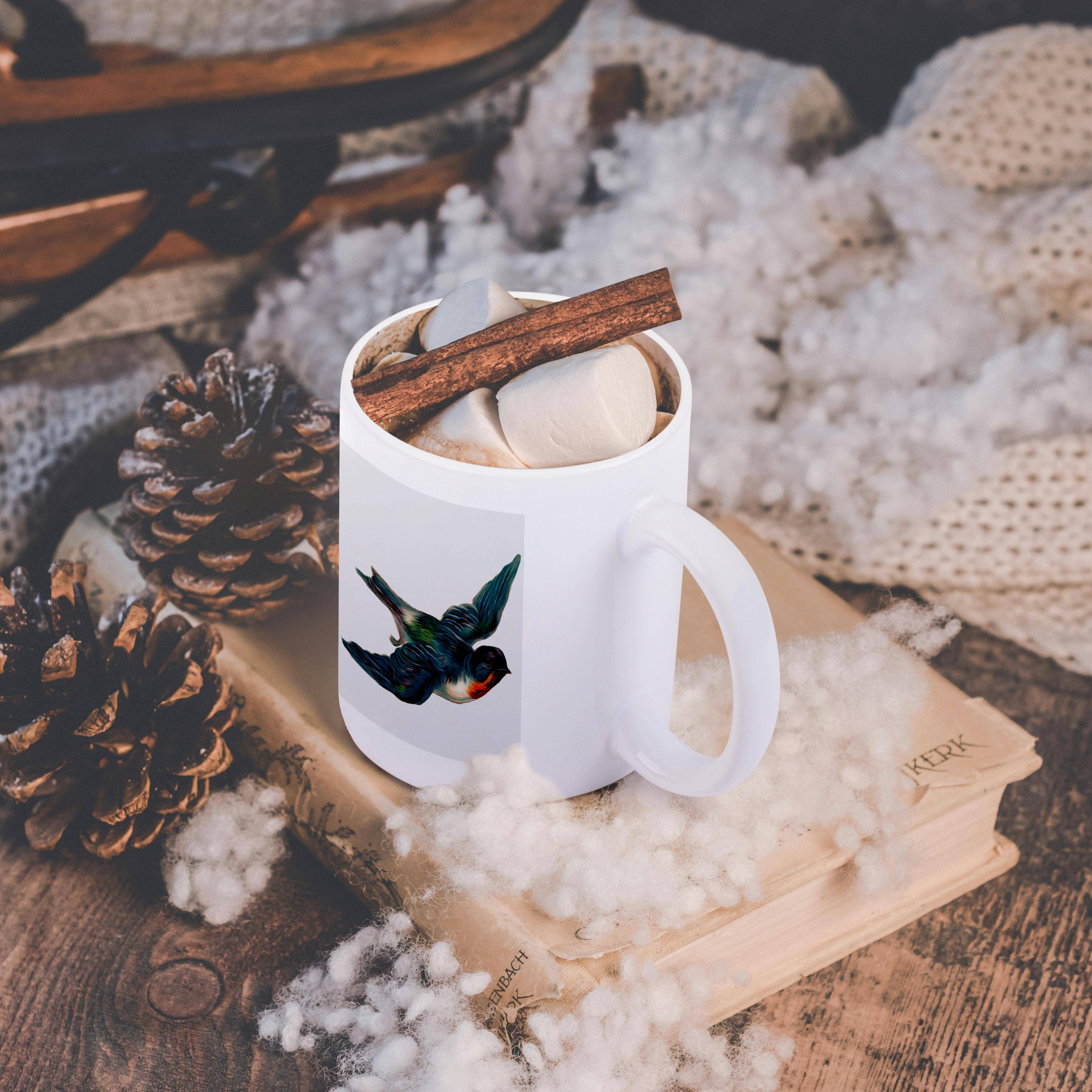 3dRose - Wholesale Coffee Mug - 3dRose,  Vintage Barn Swallow Bird Illustration, Mug11