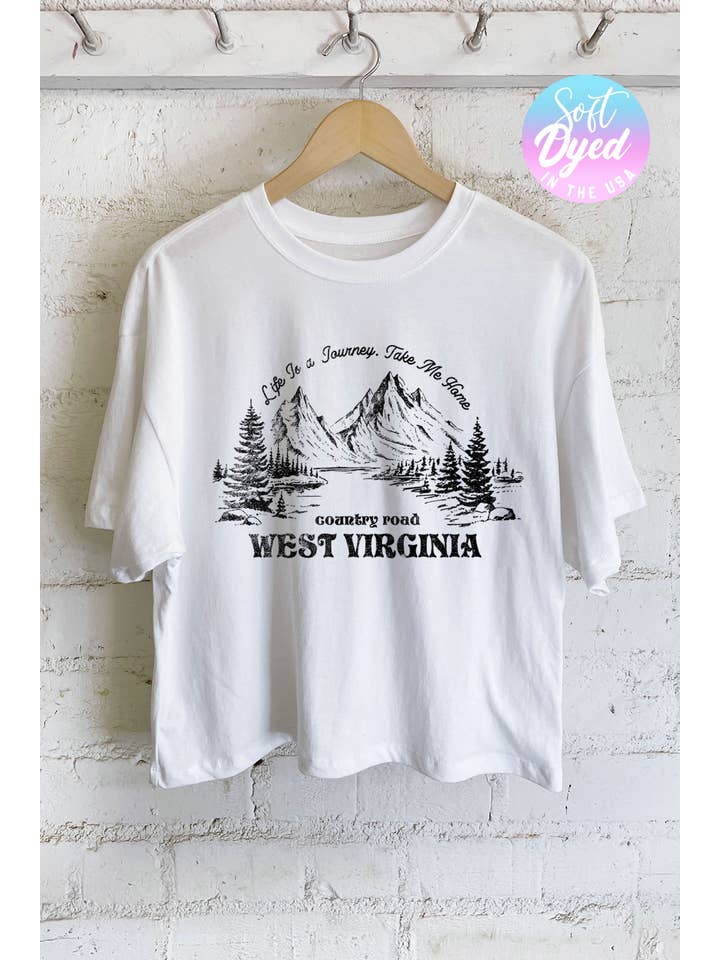 Rustee Clothing - Wholesale Screen Printed T-Shirt - Women's - COUNTRY ROAD WEST VIRGINIA