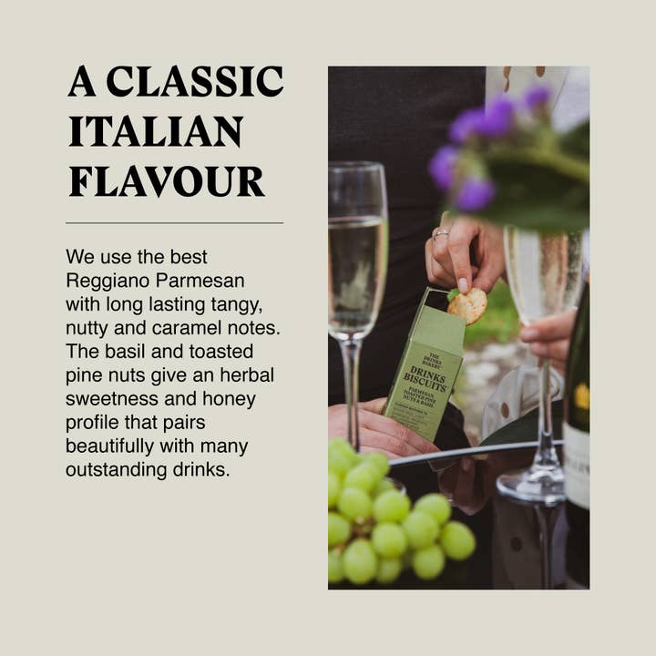 The Drinks Bakery - Wholesale Cookie - Drinks Biscuits - Parmesan Cheese & Sweet Basil 110g4