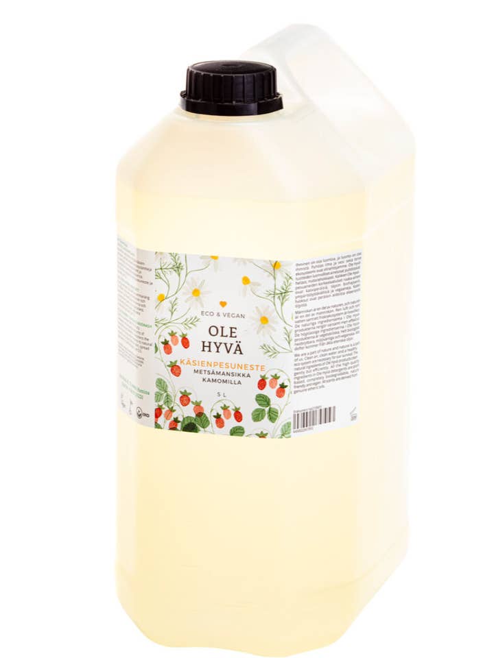 Wild Strawberry Camomile Hand wash, canister 5000ml for wholesale by Ole Hyvä Metsä