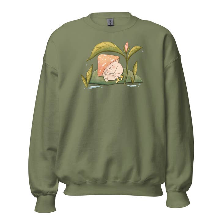 Sudadera de Champiñón Somnoliento para venta al por mayor de Painted Peony Art