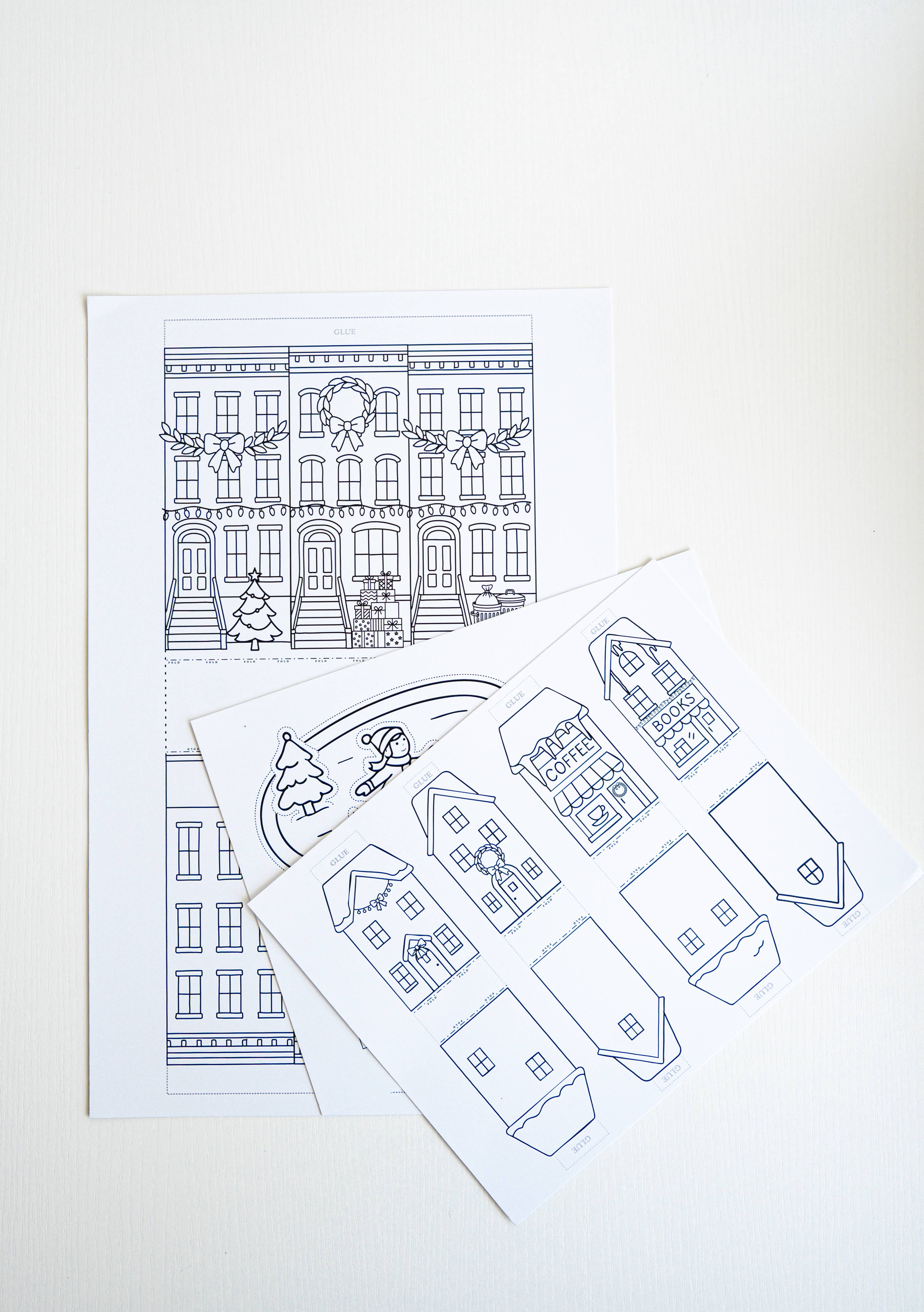 A Brighter Year – Großhandel Bastelset – Färbe-dein-eigenes Winterdorf - DIY Bastelarbeit, Weihnachtsdekoration1