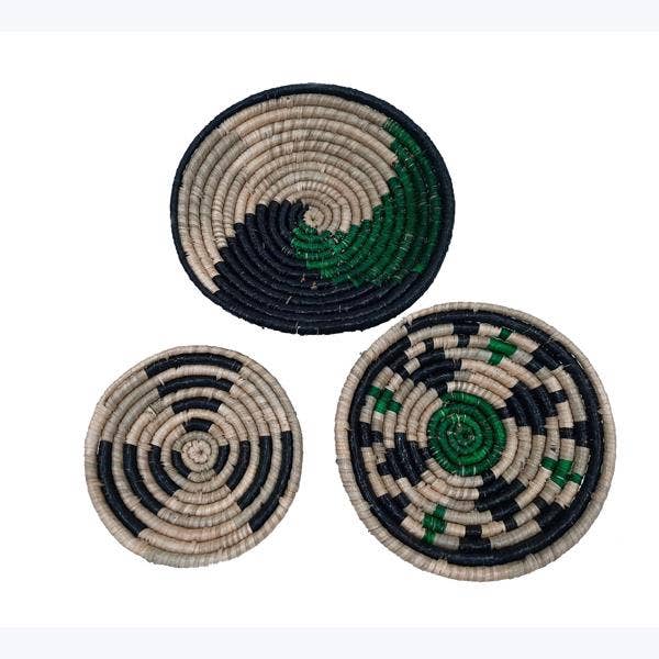 Seagrass Handwoven Basket Wall/Tabletop Decor, Set Of 3 for wholesale by Young's