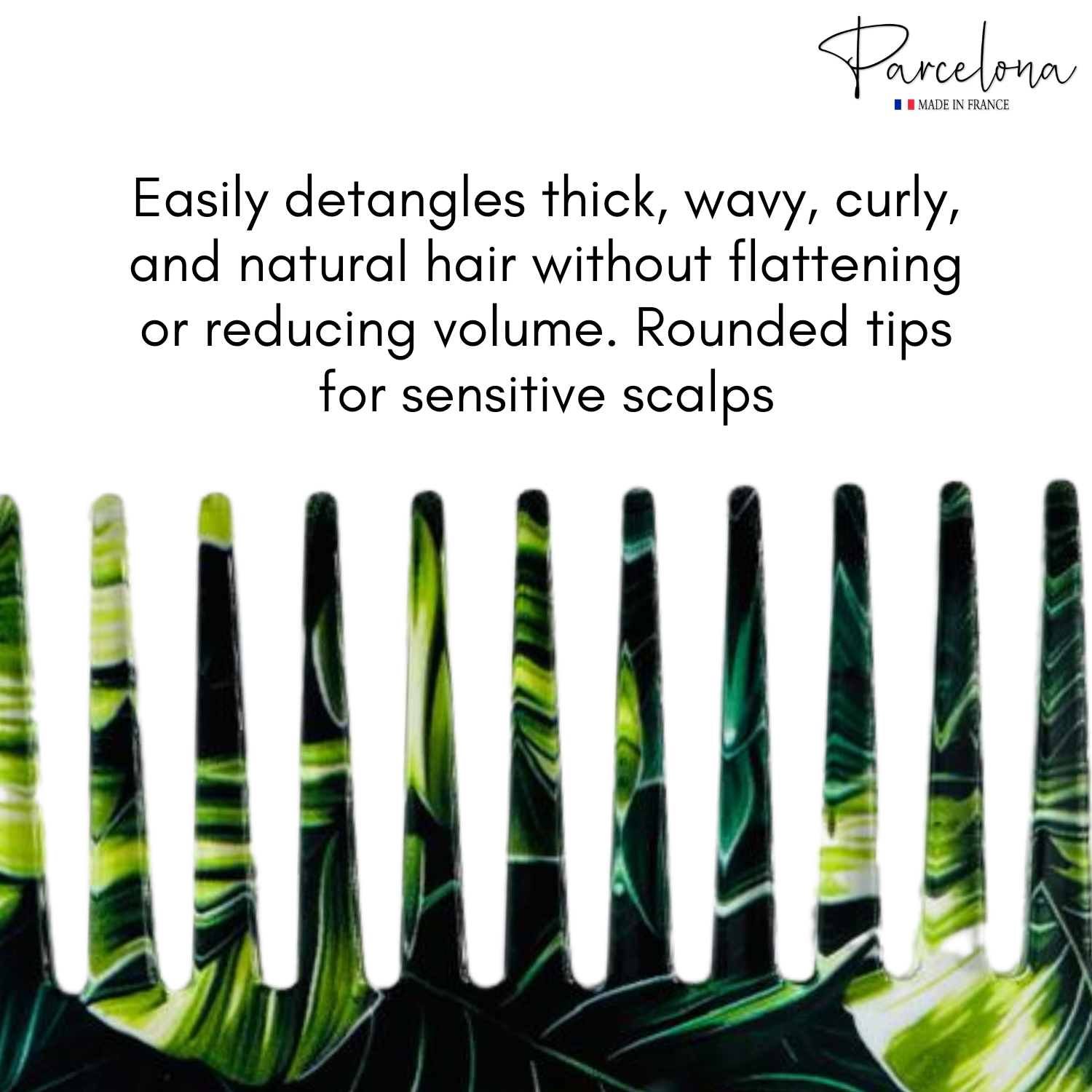 Parcelona - Wholesale Hair Brush/Comb - Parcelona Wide Tooth Comb Tropical Toucan Floral Print Comb for Thick Curly Hair71