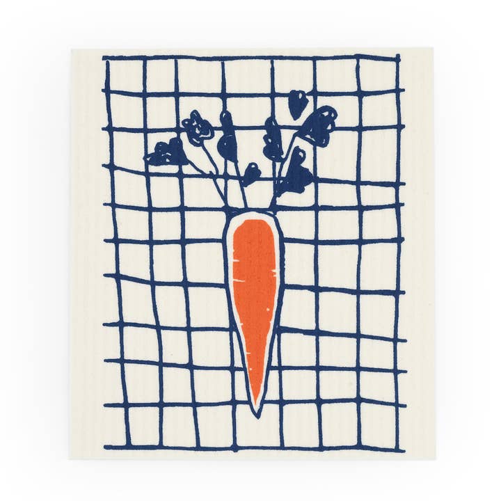 organic carrot swedish cloth sponge for wholesale by a wink design