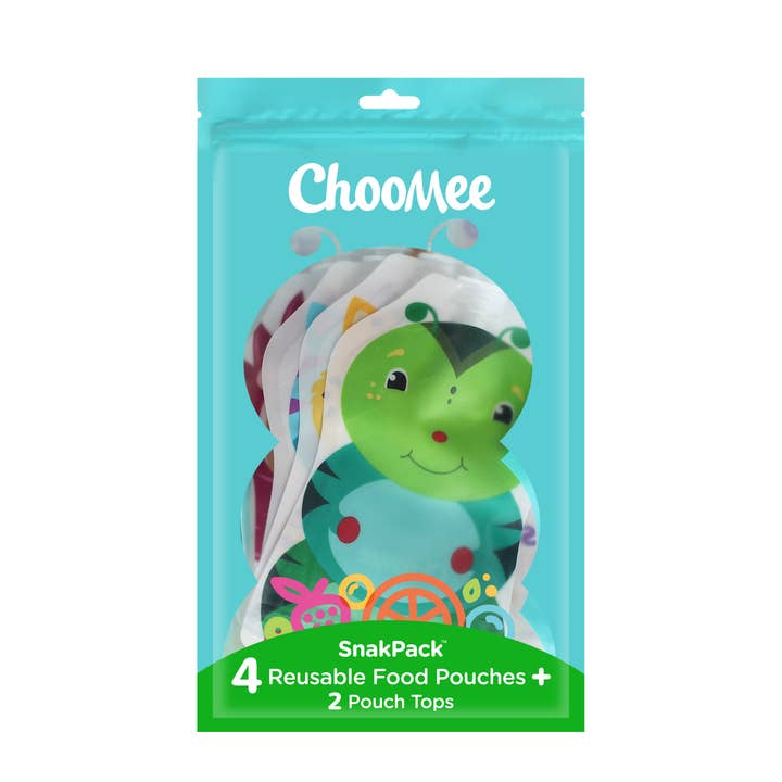 ChooMee - Vente Boîte pour encas – enfant et bébé - SnakPack poche alimentaire réutilisable avec bouchons SoftSip - Lot de 6 | 150 ml6