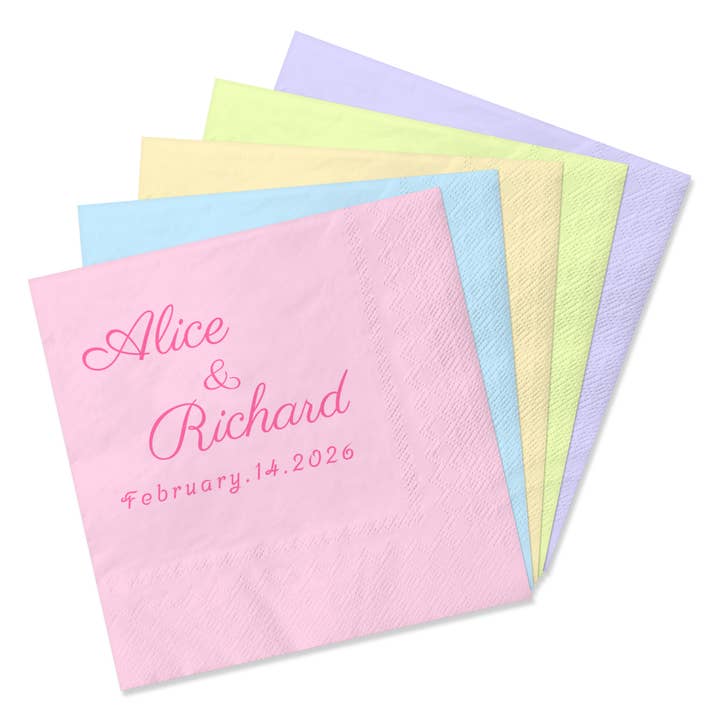 Custom 5in Cocktail Napkins for Restaurant and Bar with Logo for wholesale by Wrapaholic Gifts & Packing Company