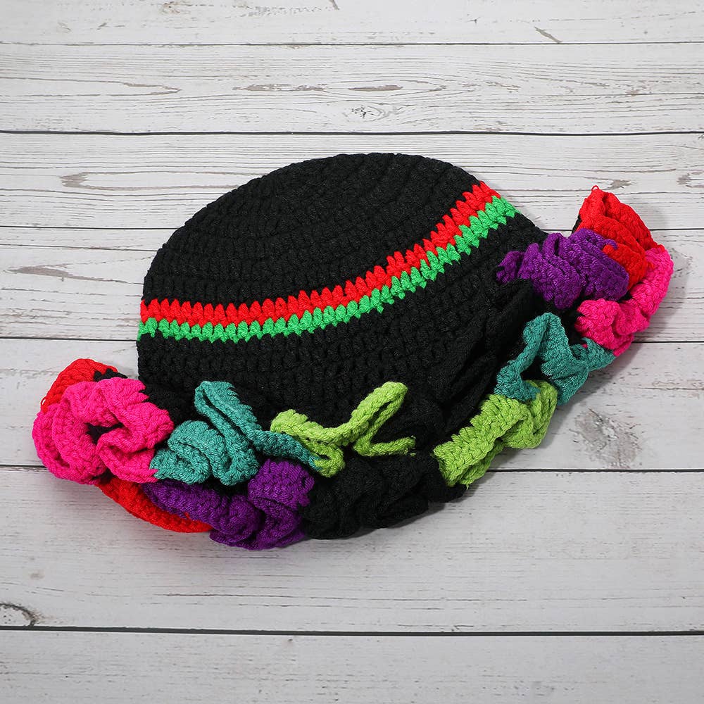 Sensibling Corp. – wholesale Beanie – Women's – Colorful Crochet Ruffle Hat9