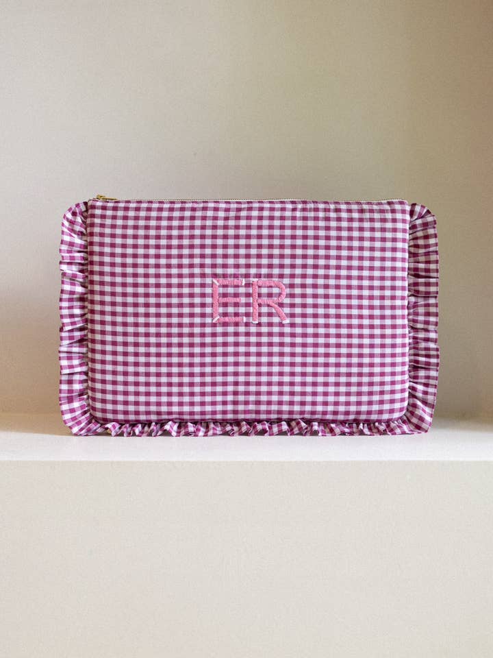 Copertura per laptop - Vichy Bordeaux Froufrou PICCOLA per la vendita all'ingrosso da parte di Noa de Cajou