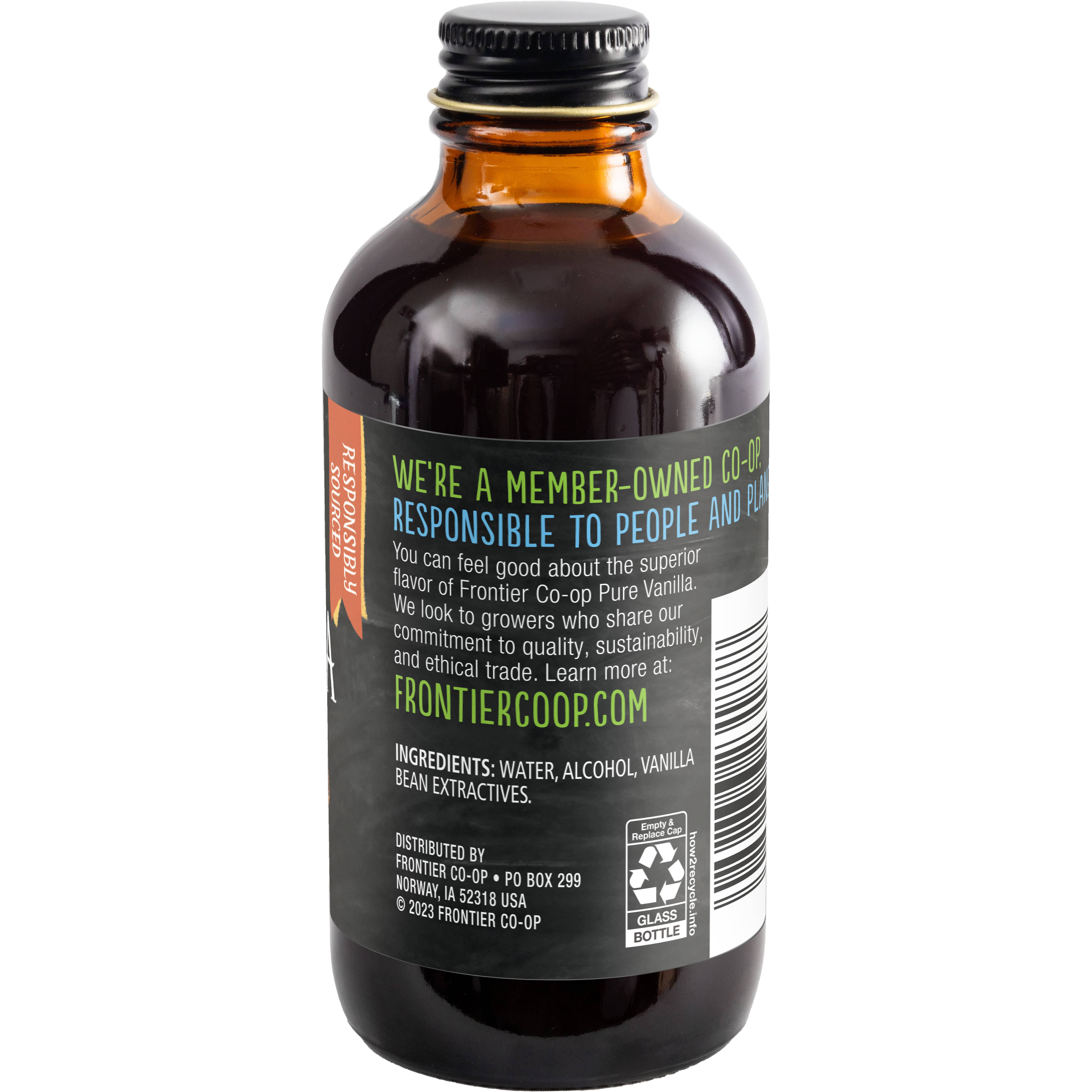 Frontier Co-op - Wholesale Vanilla/Fruit Extract - Pure Vanilla Extract, Certified Organic, Kosher, 4 Fl Oz1