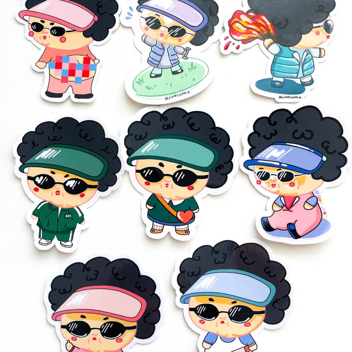 SimplyMKO - Wholesale Sticker - Ajumma Workout Asian Sticker