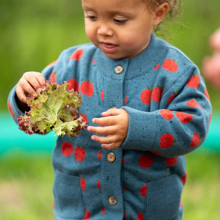 Cardigã Tricotado Apple A Day por atacado de Little Green Radicals EU