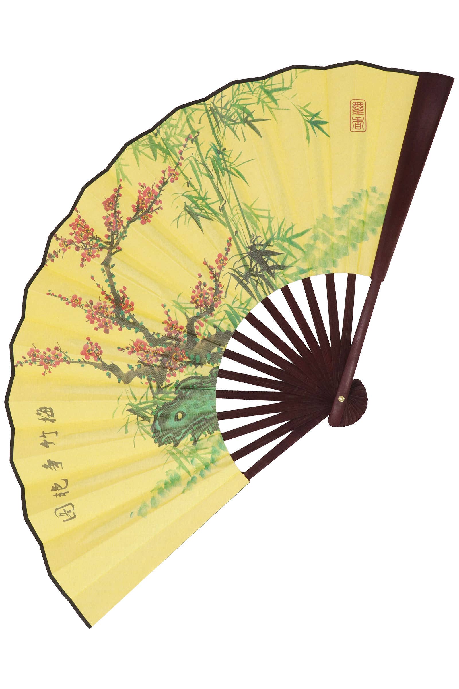ASSORTED Large Chinese Calligraphy Folding Fan - 13 In for wholesale on Faire6