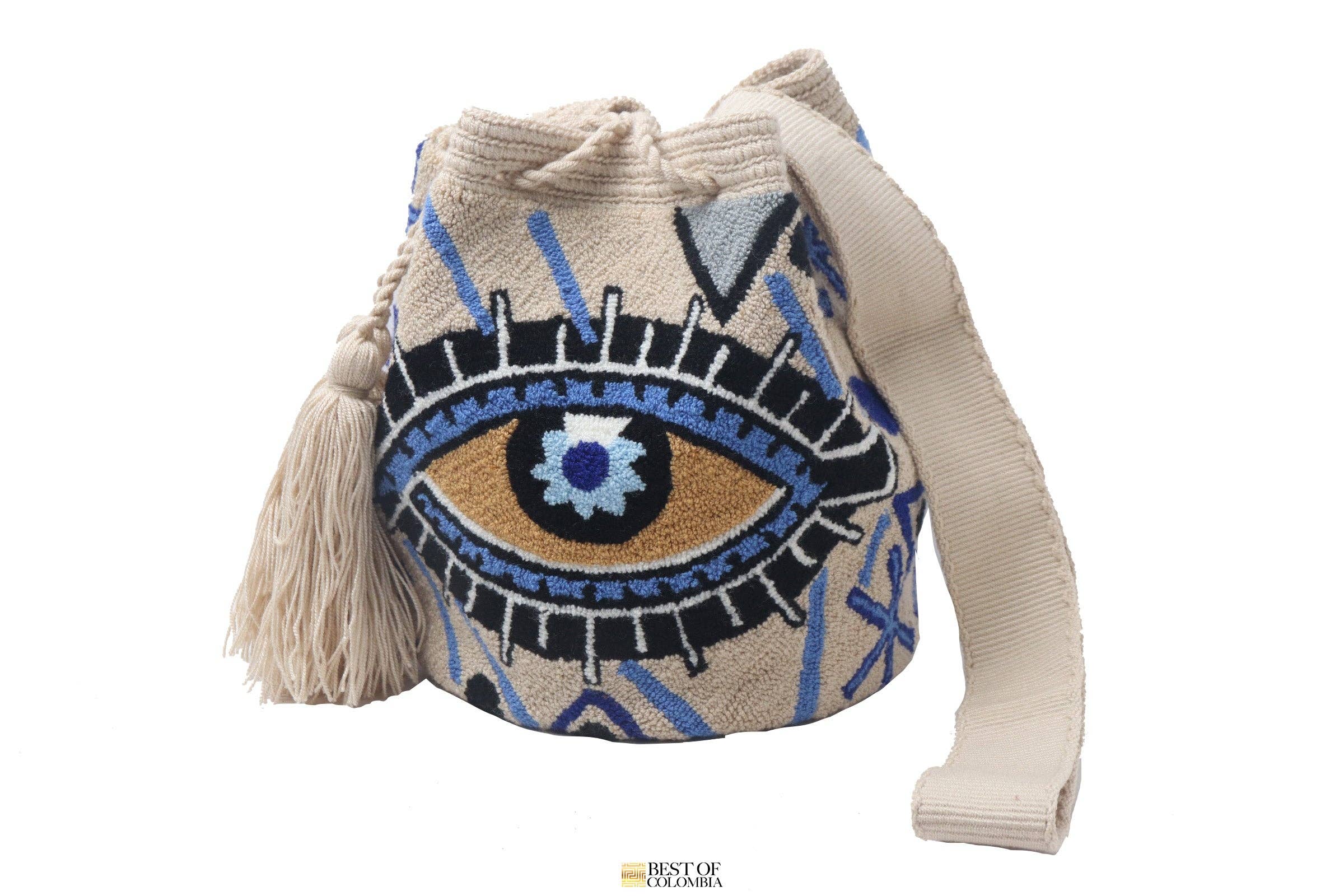 Best of Colombia LLC – wholesale Axelväska - Dam – Medium Evil Eye Wayuu-väska2