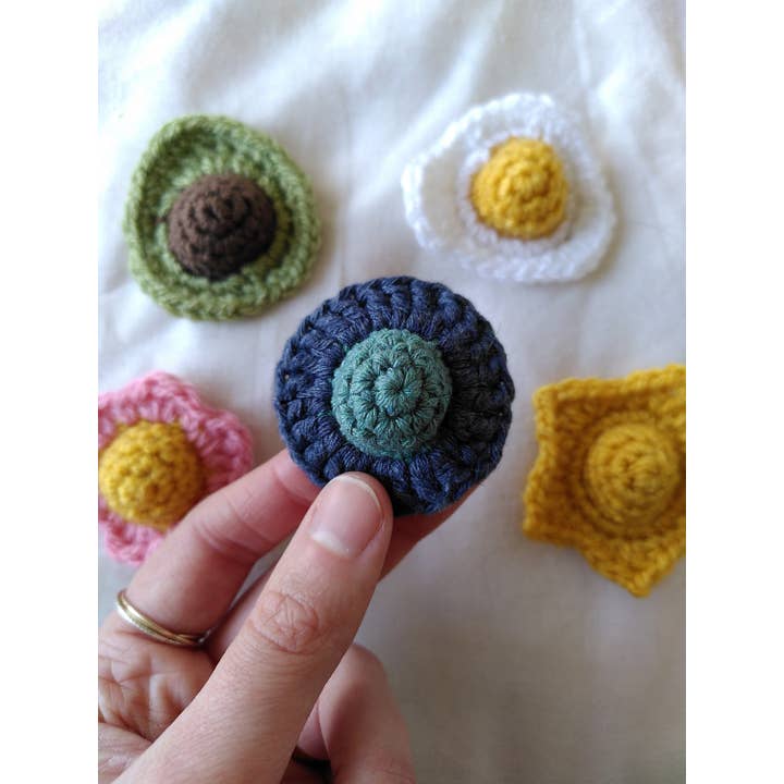 Mini Dimple Fidget Crochet, Amigurumi Avocado, Egg, Flower for wholesale by TOMOPOD LLC