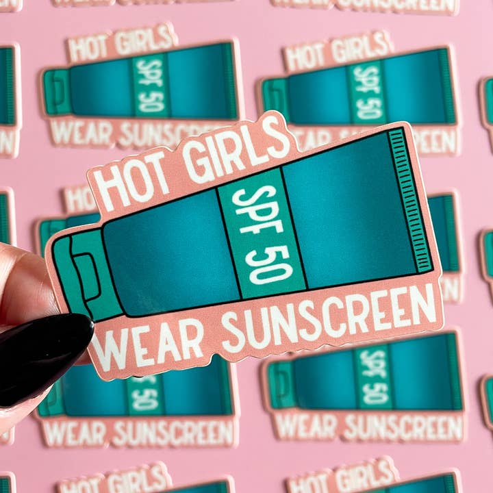 Stark + Stanley - Wholesale Sticker - Hot Girls Wear Sunscreen Sticker0