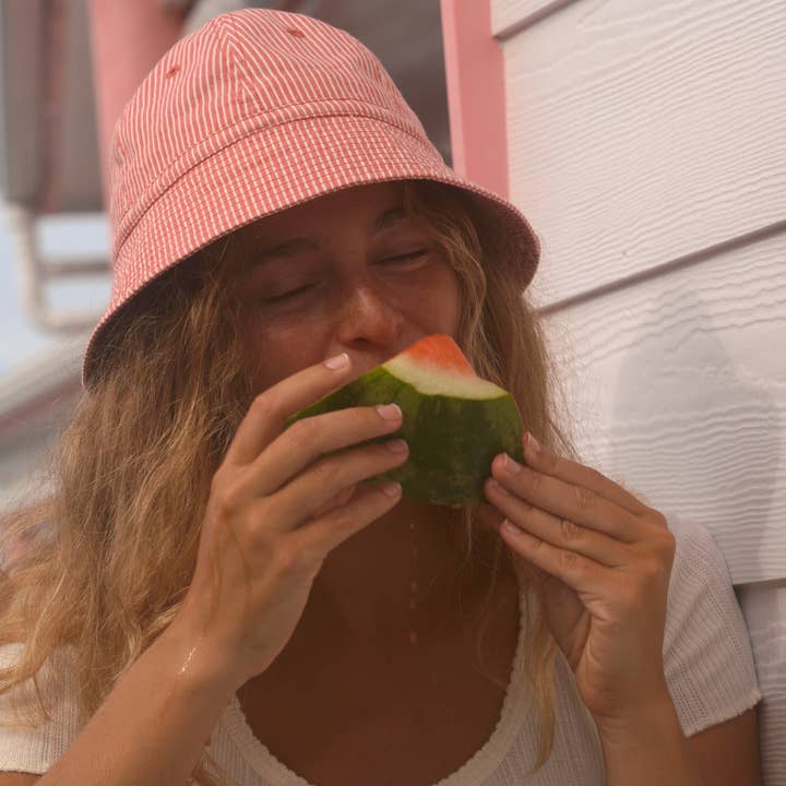 Candy Stripe Cupola Bucket Hat for wholesale on Faire6