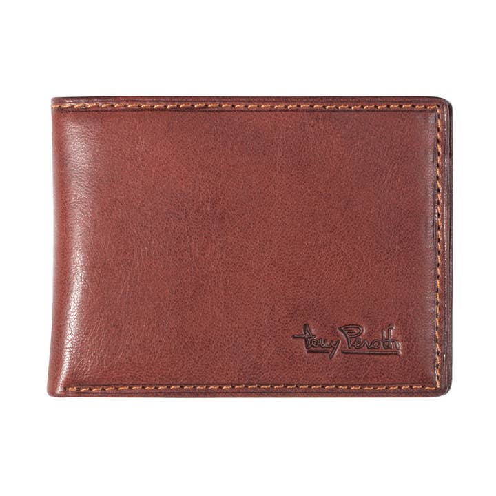 Petit portefeuille en cuir avec porte-monnaie pour la vente par Tony Perotti