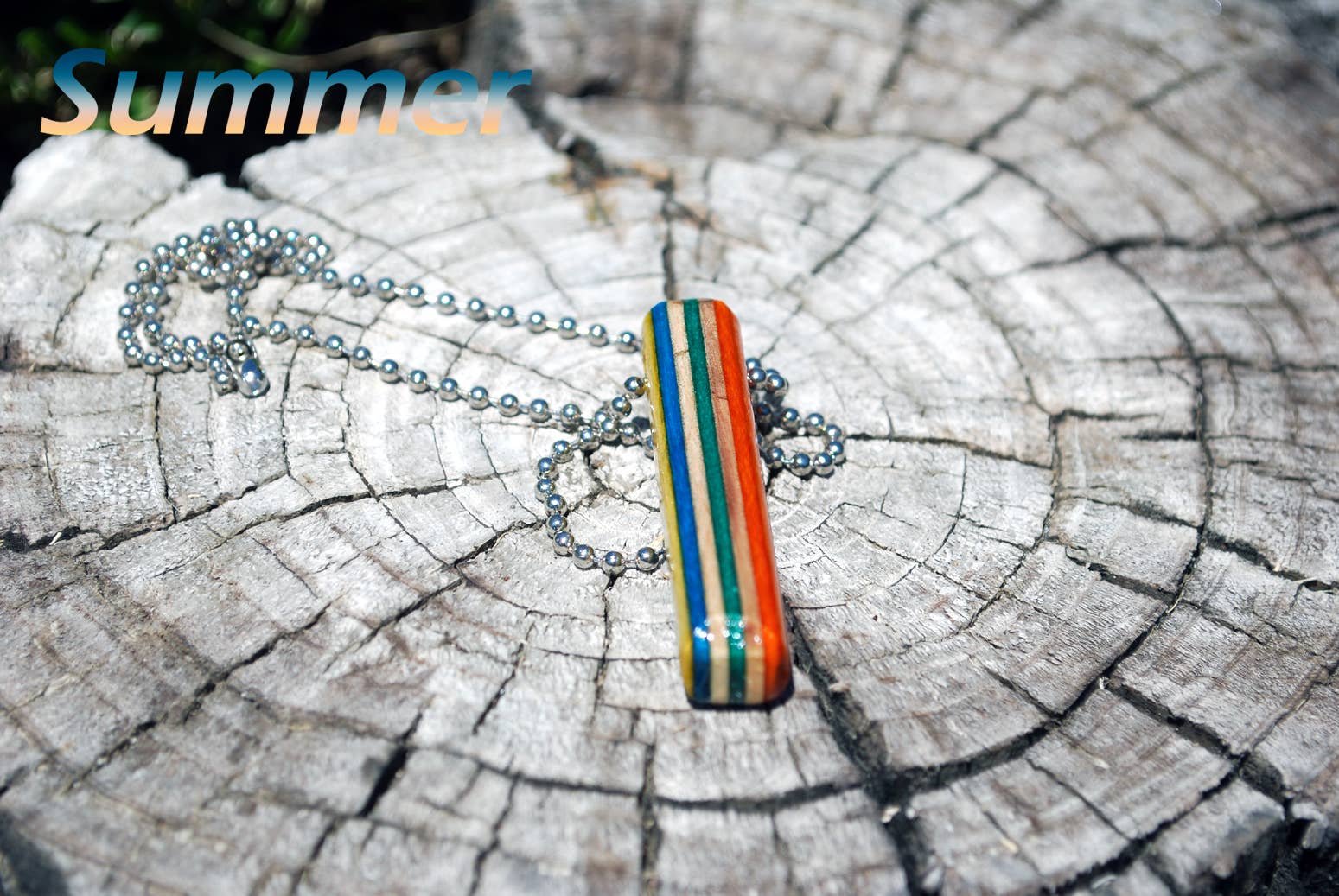 Everskate Skateboard Jewelry – Großhandel Kette mit Anhänger/Charm – Pattern Bar Halskette – Upcycling-Schmuck aus recycelten Skateboards4