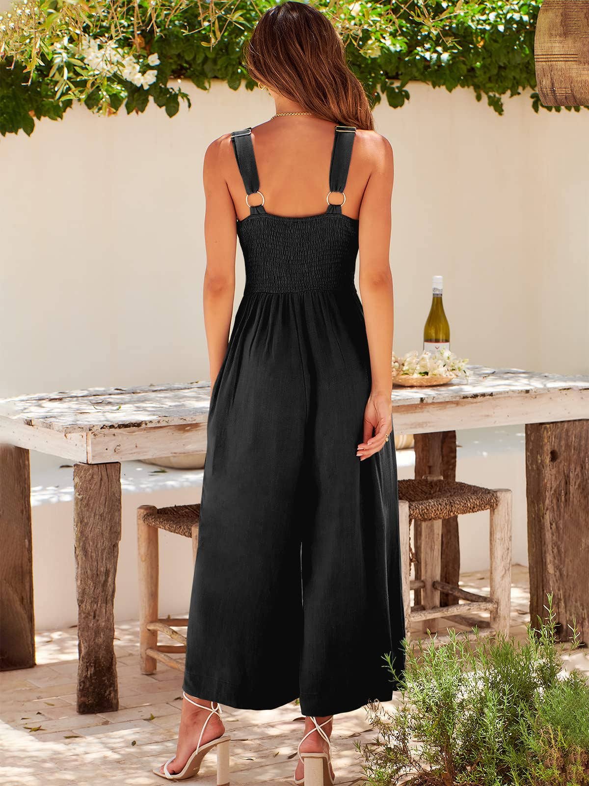 Sweetkama - Wholesale Jumpsuit - Women's - Ladies String Shoulder Overall Sleeveless Jumpsuit 23873
