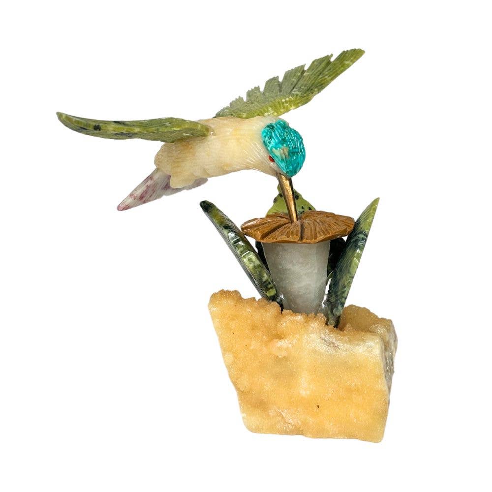 Earths Elements Wholesale - Vente Figurine décorative - Colibri sur support à fleurs4