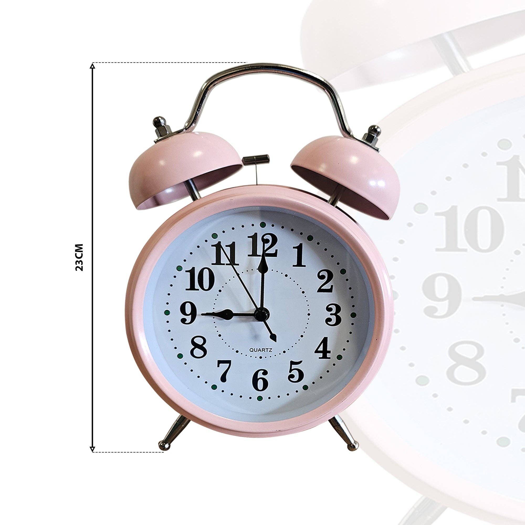 Ledsone – wholesale Alarm clock – Round Shape Retro Twin bell Loud Bedside Alarm clock~522121