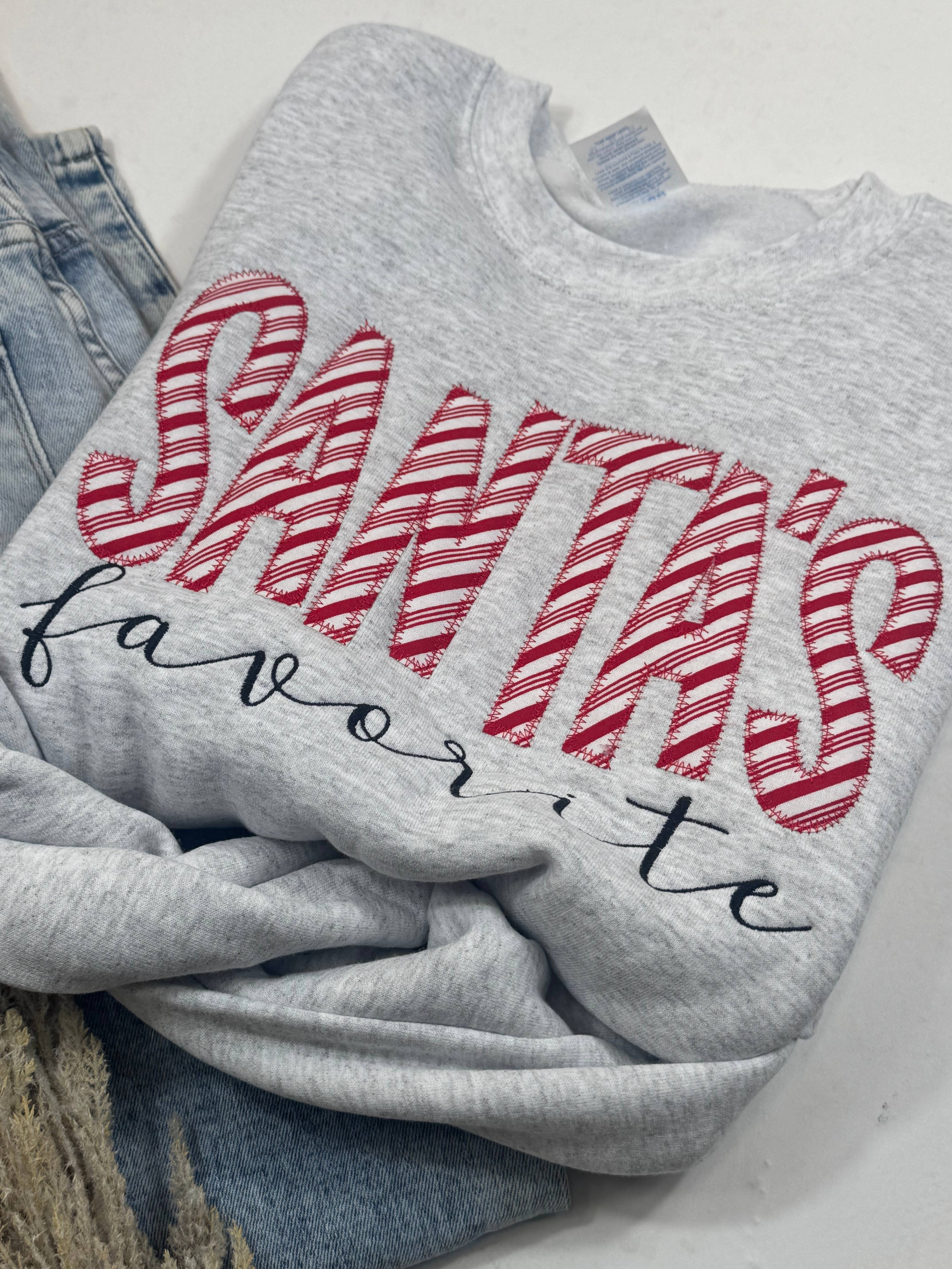 Shop Southern Belle - Wholesale Graphic Sweatshirt - Unisex - Santa's Favorite Christmas Sweatshirt5